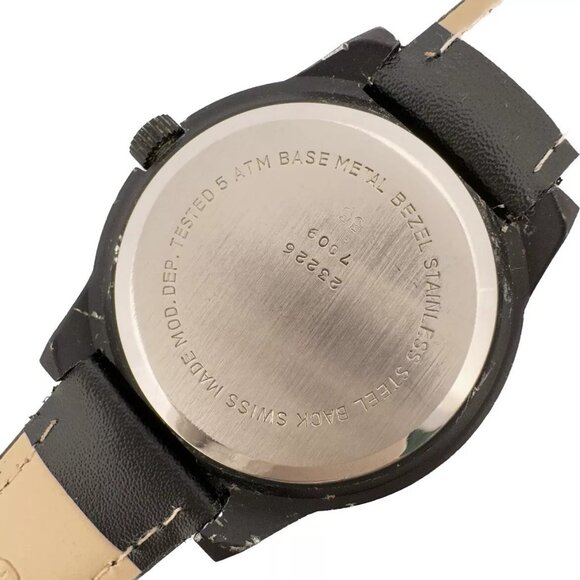 Vintage Jules Racine Diver Style Men's Quartz Wristwatch Swiss Made Steel & PVD - Picture 5 of 5